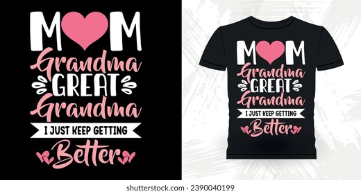 Funny Grandma Vintage Mother's Day T-shirt Design