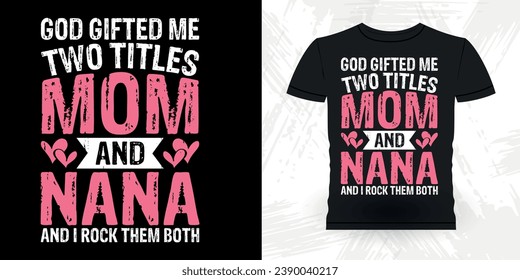 Funny Grandma Vintage Mother's Day T-shirt Design