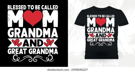 Funny Grandma Vintage Mother's Day T-shirt Design