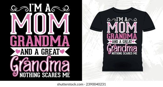 Funny Grandma Vintage Mother's Day T-shirt Design