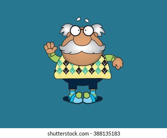Funny grandpa with jumper