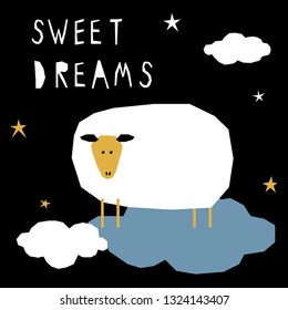 Funny graphic card template. Abstract creative modern illustration for design poster, card, invitation, bag print, shop advertising etc. 