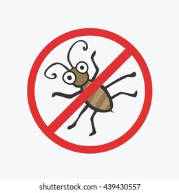 funny green beetle. Flat icons for your design