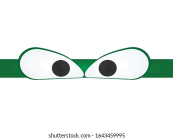 Funny green eye mask. vector illustration