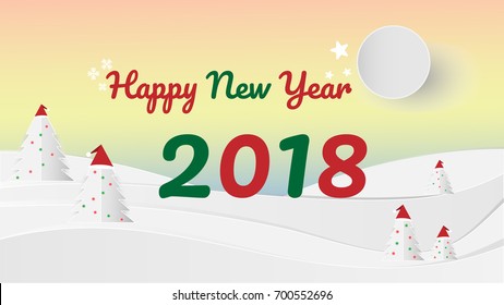  Funny greeting card Happy New Year 2018