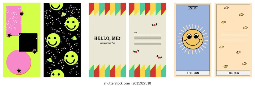 Funny Greeting Card Template Vector, Banner Party Invitation. Flat Vector Illustration. 
