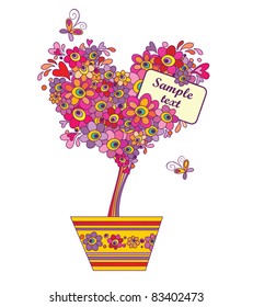 Divertido árbol de saludo