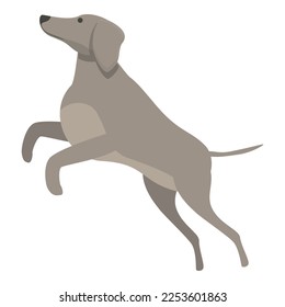 Hübscher Windhund-Symbol-Cartoon-Vektorgrafik. Tierhund. Sprint-Rennen