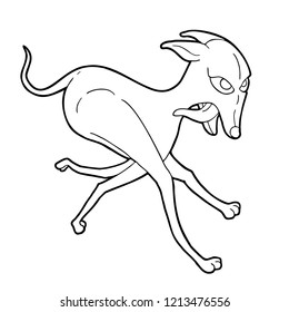 funny greyhound running