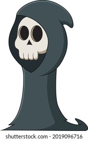 Funny grim reaper cartoon. Halloween cartoon characters