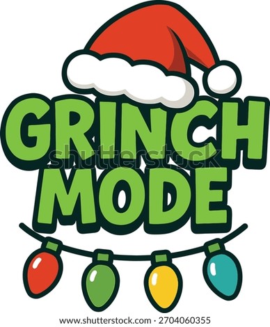 Funny Grinch Mode Christmas Design