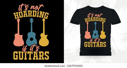 Funny Guitarist Guitar Player Musician Music Bass Retro Vintage Musician T-Shirt Design