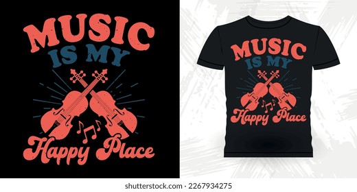 Funny Guitarist Guitar Player Musician Music Bass Retro Vintage Musician T-Shirt Design