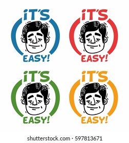 funny guy head it's easy set