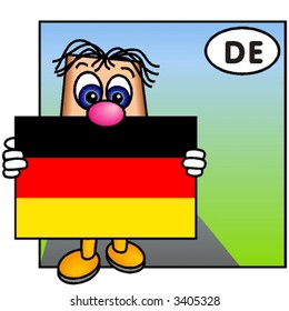 Funny Guy Showing the German Flag