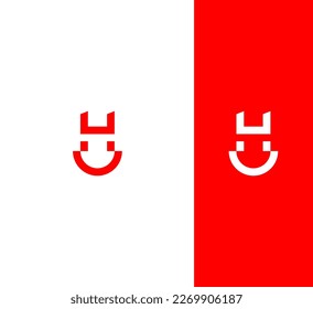Funny H Letter Logo Vector Template Abstract Monogram Symbol 