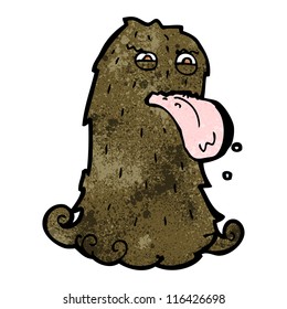 funny hairy monster cartoon