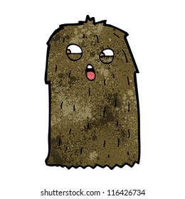 funny hairy monster cartoon
