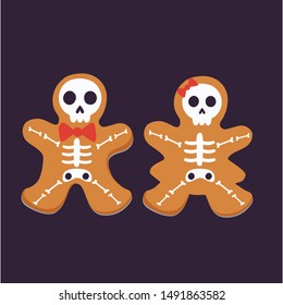 Funny Halloween art, vector Illustration