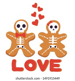 Funny Halloween art, vector Illustration