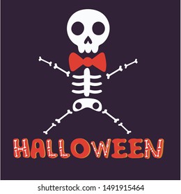 Funny Halloween art, vector Illustration