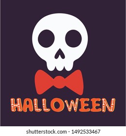 Funny Halloween art, vector Illustration
