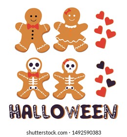 Funny Halloween  art, vector Illustration