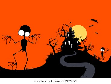 funny halloween background