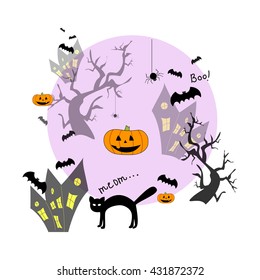Funny halloween background