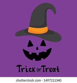Funny halloween background, vector illustration