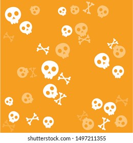 Funny halloween background, vector illustration