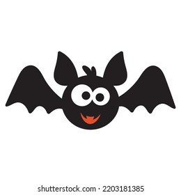 Funny Halloween bat cartoon vector illustration