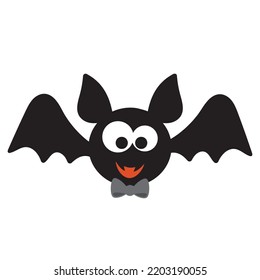 Funny Halloween Bat Vector Cartoon Illustration Stock Vector (Royalty ...