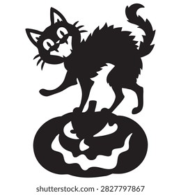 Funny Halloween black cat