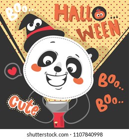 Funny halloween card and
