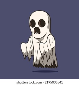 Funny Halloween character Ghost illustration