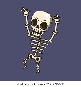 Funny Halloween character Skull illustration