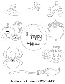 funny Halloween coloring page for kids