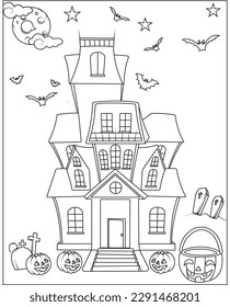 funny halloween coloring page for kids