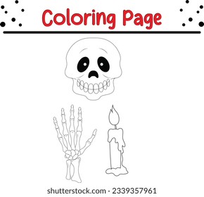 funny Halloween coloring page for kids