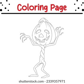 funny Halloween coloring page for kids