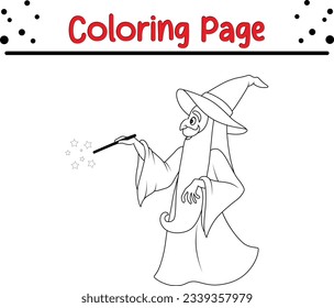 funny Halloween coloring page for kids