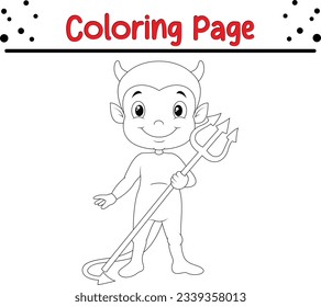 funny Halloween coloring page for kids