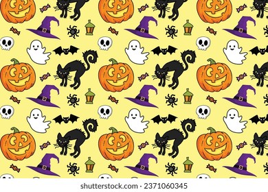 Funny Halloween Happy Halloween Background Design Halloween Pattern