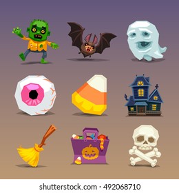 Funny halloween icons-set 1