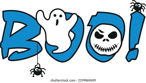 Graciosa etiqueta de Halloween para el diseño festivo. Vector