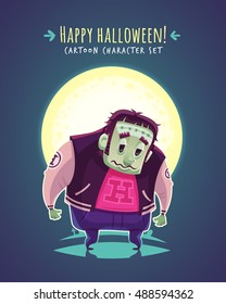 Funny Halloween Mutant. Vector character illustration