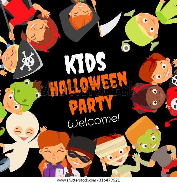 Funny Halloween Party Design Konzept Mit Stock Vektorgrafik Lizenzfrei