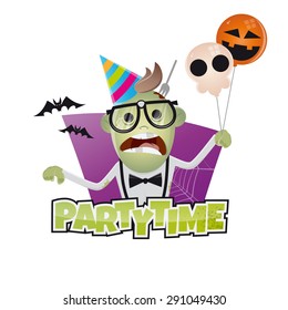 funny halloween party man