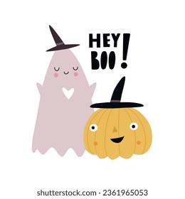 Funny Halloween Party Vector Card